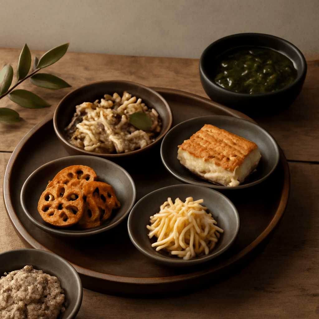 "마음까지 정화되는 사찰음식의 깊은 맛, 일상에서 만나보세요 🍃"